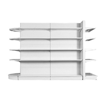 Gepersonaliseerde winkelplank display koudgewalste stalen supermarktplank voor uw winkelfront
