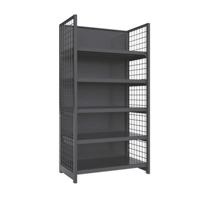kopen Dubbelzijdige Gondola Staaldraad Mesh Rack Metalen Display Shelves Voor Supermarkt online manufacture