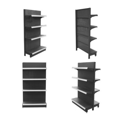 kopen Op maat gemaakte winkelplanken met een enkelzijdige metalen gondel online manufacture