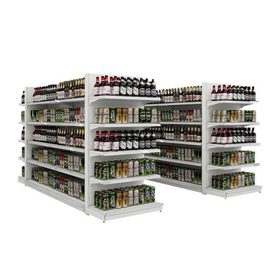 kopen Custom Metal Supermarket Schappen Gondola Display 30-100KGS Capaciteit online manufacture