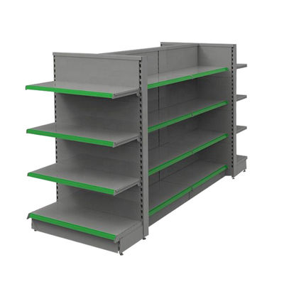 kopen Metallic Supermarket Gondola Shelving 5-Shelf Retail Display Rack online manufacture