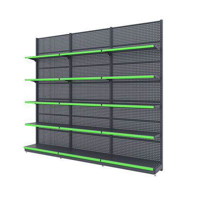 kopen Metalen gondelplaten met snel installeerbare solide plank en verstelbare rug voor winkels online manufacture