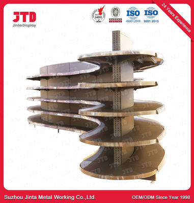 kopen 300mm Tweezijdige Gondelsupermarkt die Halve de Cirkel Bevindende Plank opschorten van ISO9001 online manufacture