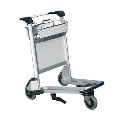 Op maat gemaakte metalen luchthaven bagage trolley grondpassagiersbagage luchthaven trolley 3 wielen wagen