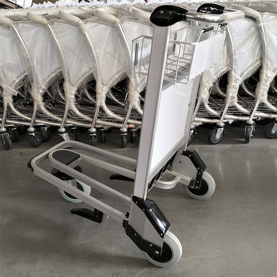 Metalen luchthavenbagage trolley handrem luchthaven trolley wagen