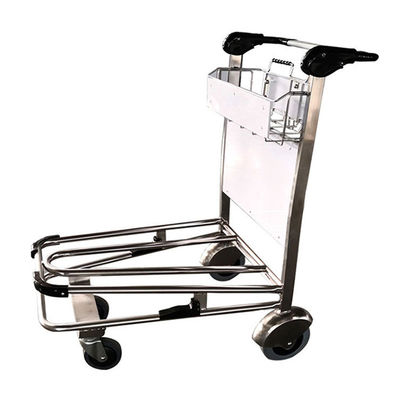 Op maat gemaakte metalen luchthaven bagage trolley grondpassagiersbagage luchthaven trolley 3 wielen wagen