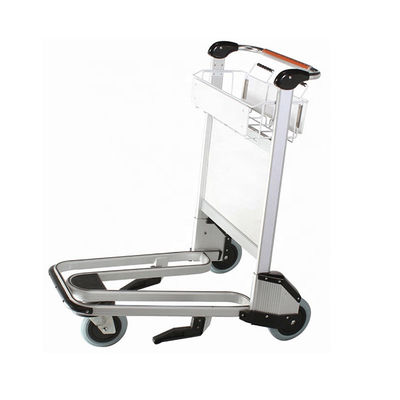 Gepolijste luchthavenbagage trolley met logo handrem