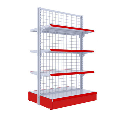 Rectangular Custom Wire Display Regal Retail Store Gondola Mesh Regal Rack