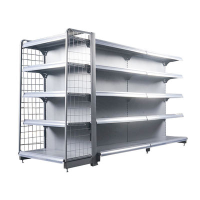 Supermarkt Gondola Draad Display Plank Metalen Retail Store Stalen plank Draad Mesh Back Panel