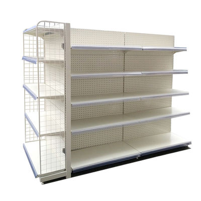 Supermarkt Gondola Draad Display Plank Metalen Retail Store Stalen plank Draad Mesh Back Panel