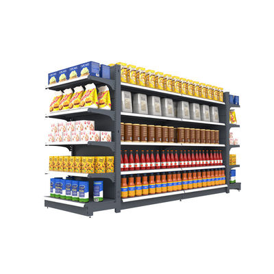 Op maat gemaakte metalen winkelplank display supermarkt gondel plank voor winkel