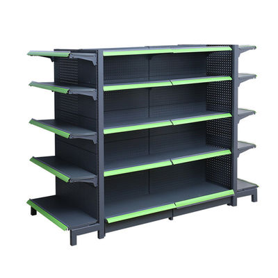 Op maat gemaakte metalen winkelplank display supermarkt gondel plank voor winkel