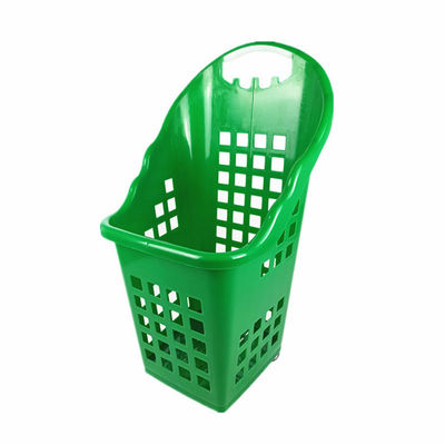 Plastic PP winkelmandje met 2,5 kg laadvermogen met vier wielen