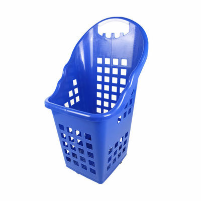 Plastic PP winkelmandje met 2,5 kg laadvermogen met vier wielen