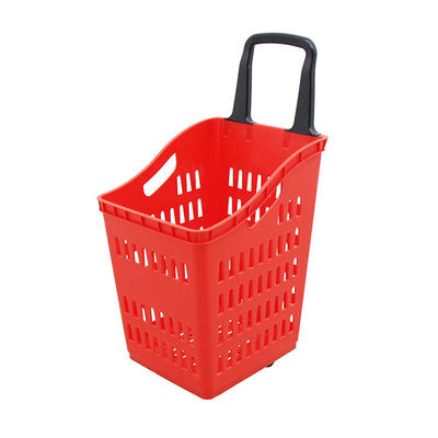 Supermarkten Plastic Trolley Basket Op maat gemaakte winkelwagentje voor gemakkelijk vervoer