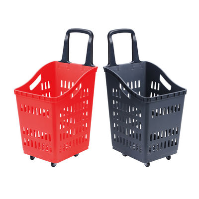 Supermarkten Plastic Trolley Basket Op maat gemaakte winkelwagentje voor gemakkelijk vervoer