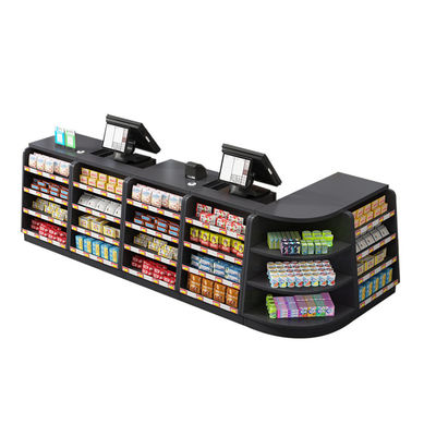 Aanpasbare kassa van supermarkt met transportband