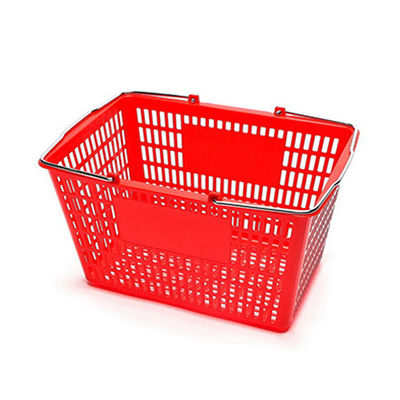 Duurzaam plastic handwinkelmandje 450*330*250mm Voor apotheek supermarkt kruidenier