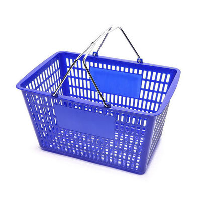 Duurzaam plastic handwinkelmandje 450*330*250mm Voor apotheek supermarkt kruidenier