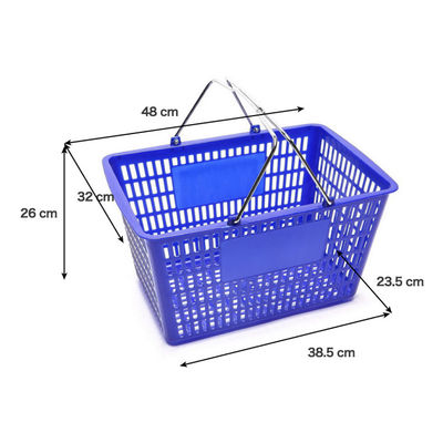 Makkelijk op te slaan plastic handwinkelmandje met aangepast logo en personalisatie