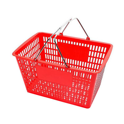 Makkelijk op te slaan plastic handwinkelmandje met aangepast logo en personalisatie