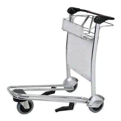 Gepolijste luchthaven bagage trolley met metalen constructie en 50-200kg capaciteit