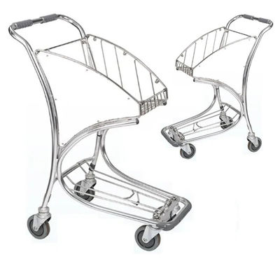 Praktische bagagewagens met stevige rubberen wielen en een duurzaam metalen frame