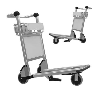 Sterke rubberen wielen luchthaven bagagewagen voor zware bagage 50-200KG capaciteit
