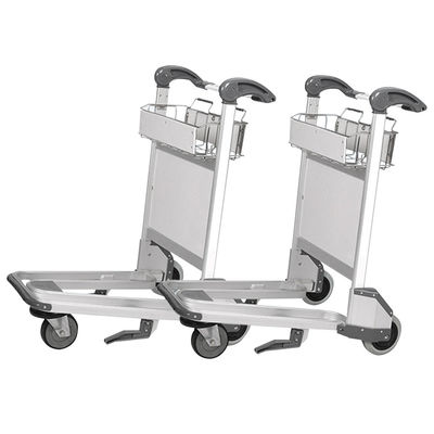 Sterke rubberen wielen luchthaven bagagewagen voor zware bagage 50-200KG capaciteit