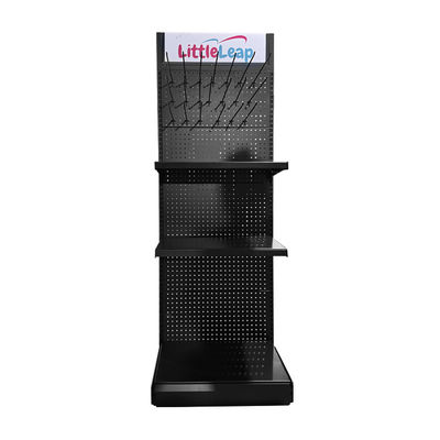Metalen gereedschapsmonitorrek voor kruidenierswinkel Perforated Back Panel Pegboard Hardware Display Rack