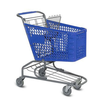4 wielen plastic winkelwagen supermarkt winkelwagen draagbare handwagens