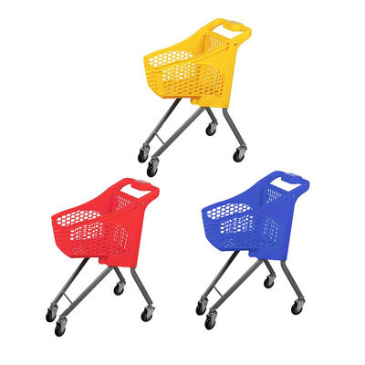 4 wielen plastic winkelwagen Makkelijk te verplaatsen supermarkt Kinderwinkelmandje