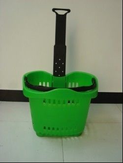 55L plastic het Winkelen Mand met Handvattenoem het Openen