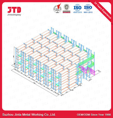 ODM 1 Gesteund Ton Metal Mezzanine Floor Rack demonteert