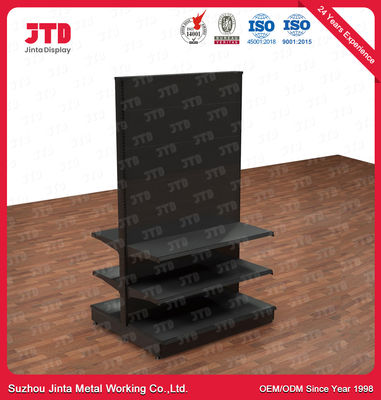 1800mm Tweezijdige Gondelsupermarkt die OEM de Planken van de Black metalopslag opschorten