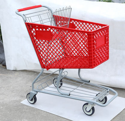 180L plastic de Kruidenierswinkelboodschappenwagentje van de Karretjemand ISO9001 met Wielen