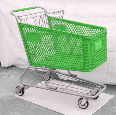200L plastic Karretjemanden 4 Wielenoem Groen Boodschappenwagentje