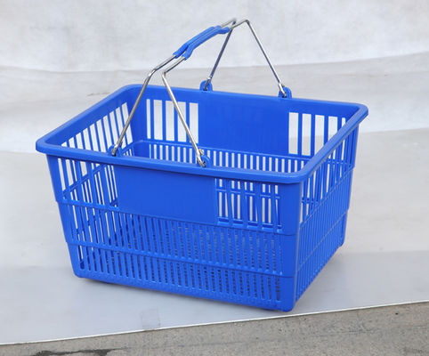 Mand van het winkelcomplex de Plastic Karretje met 2 Handvatten 28L