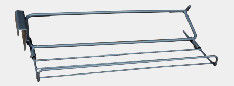 ODM Supermarkt Opschortende Toebehoren 6.0mm 600mm Slatwall Comité Haken