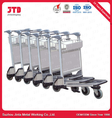 Het witte Karretje van de Luchthavenbagage met Rem 3 de Legering van het Wielenaluminium