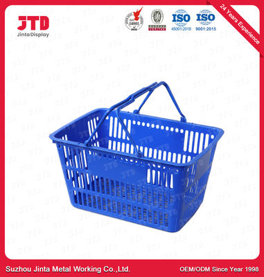 Van de het Karretjemand 28L van HDPP Plastic de Kruidenierswinkelmanden met Handvatten