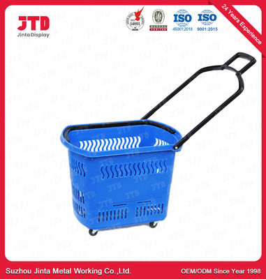 45L plastic het Winkelen Mand met Handvathdpp Drie Wielen