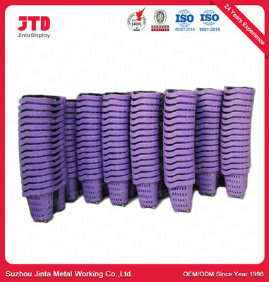 52L de plastic het Winkelen Mand met Handvatten kleurt Purple