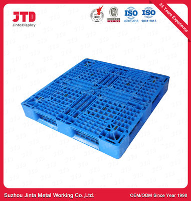 Op zwaar werk berekend HDPE Plastic het Pakhuis van de Pallet Blauw Kleur het Rekken Gebruik