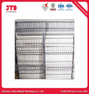 Supermarkt Opschortende Draad Mesh Rack Powder Coated