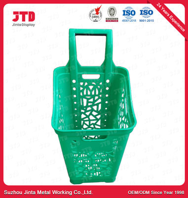 Rolling Plastic het Winkelen Manden met Wielen65l Grote Capaciteit