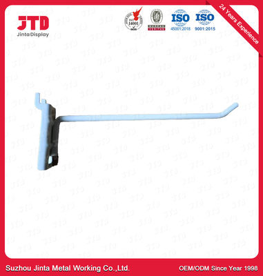 Het enige Lijnpoeder bedekte Witte Pegboard-Haak voor Supermarkt 300mm 350mm met een laag